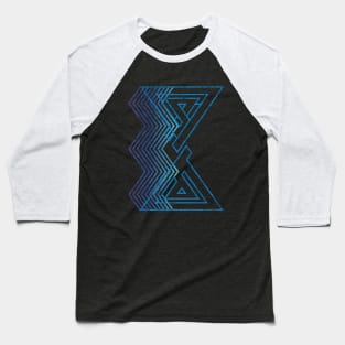 Blue Line Art Baseball T-Shirt